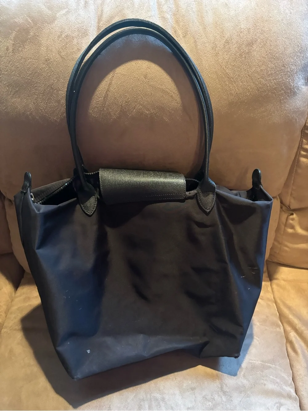 Longchamp Large Le Pliage Tote (Black Nylon)